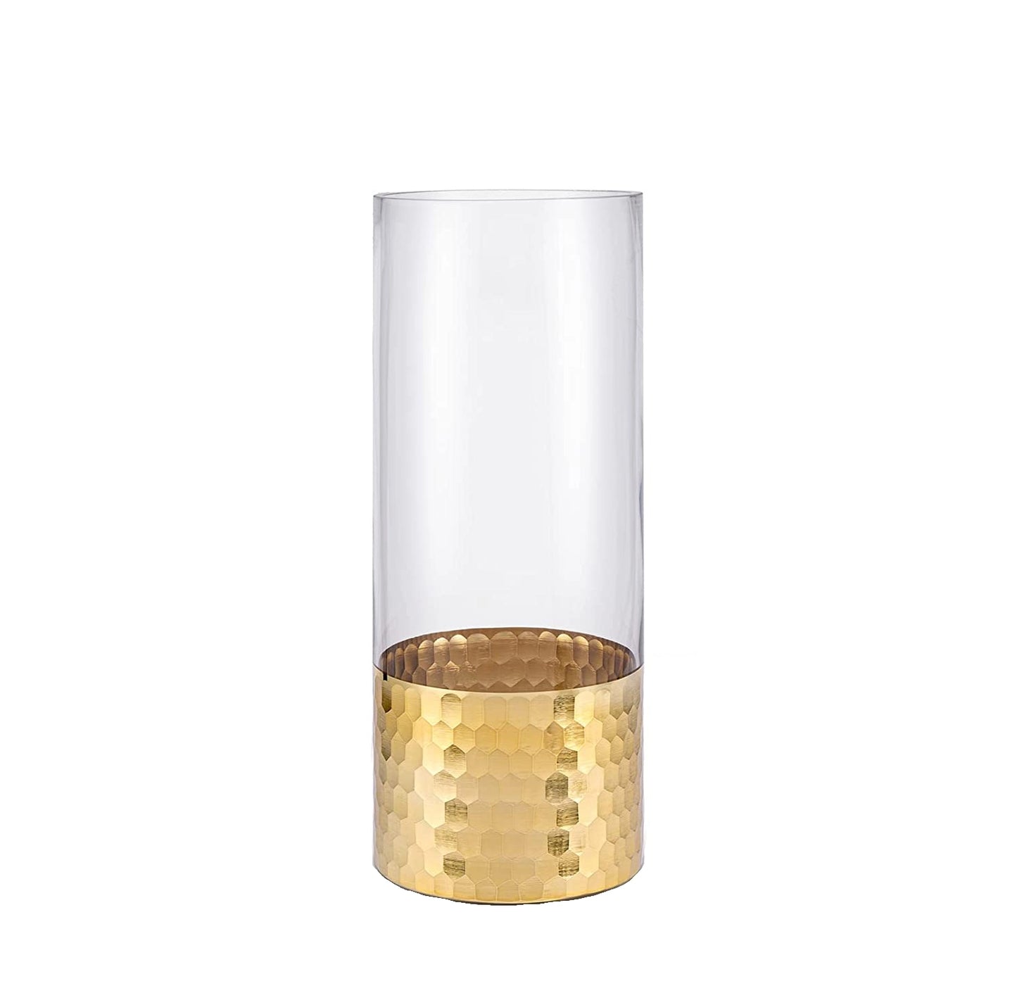 Gold Foil Honeycomb Vase